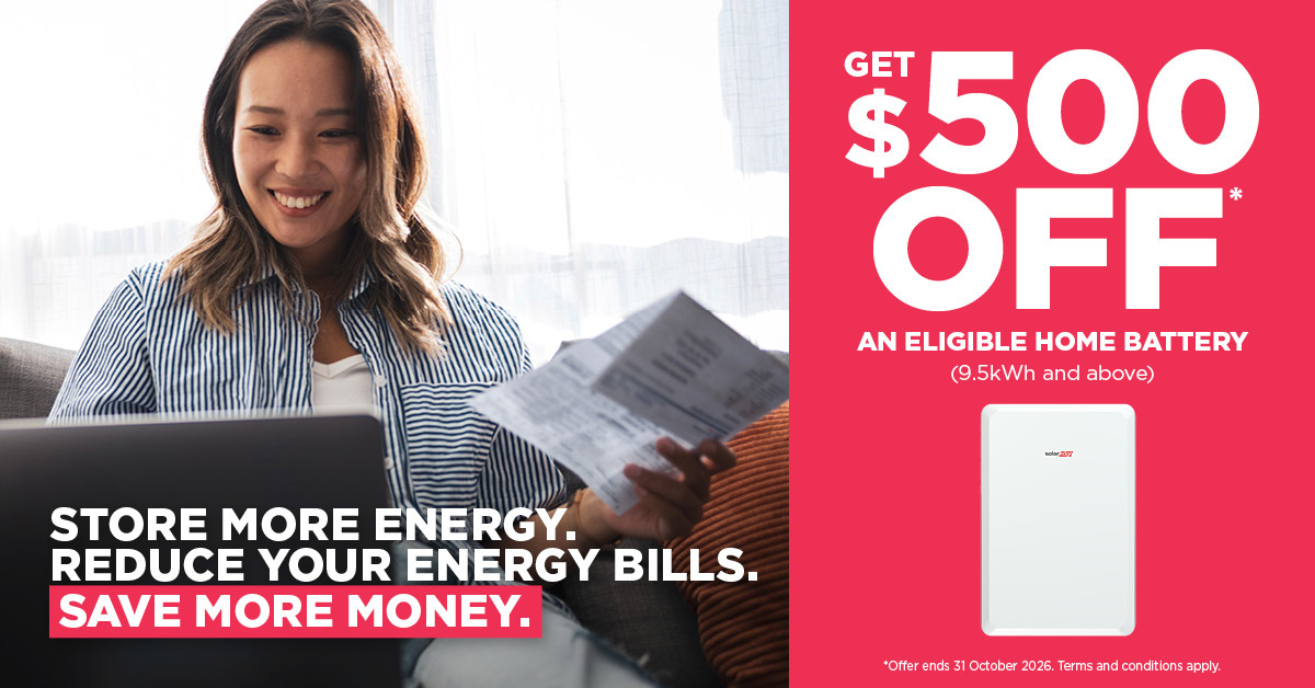 Get $500 off an eligible Home Battery